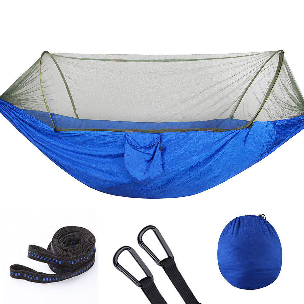 Fully Automatic Pop-Up Hammock with Mosquito Net – Portable, Foldable, Outdoor Camping Bed