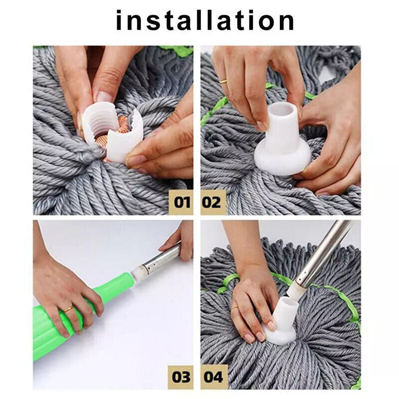 2-in-1 Self-Wringing Mop – Dehydrated Microfiber Twist Mop with 360° Rotating Head for Effortless Home Cleaning