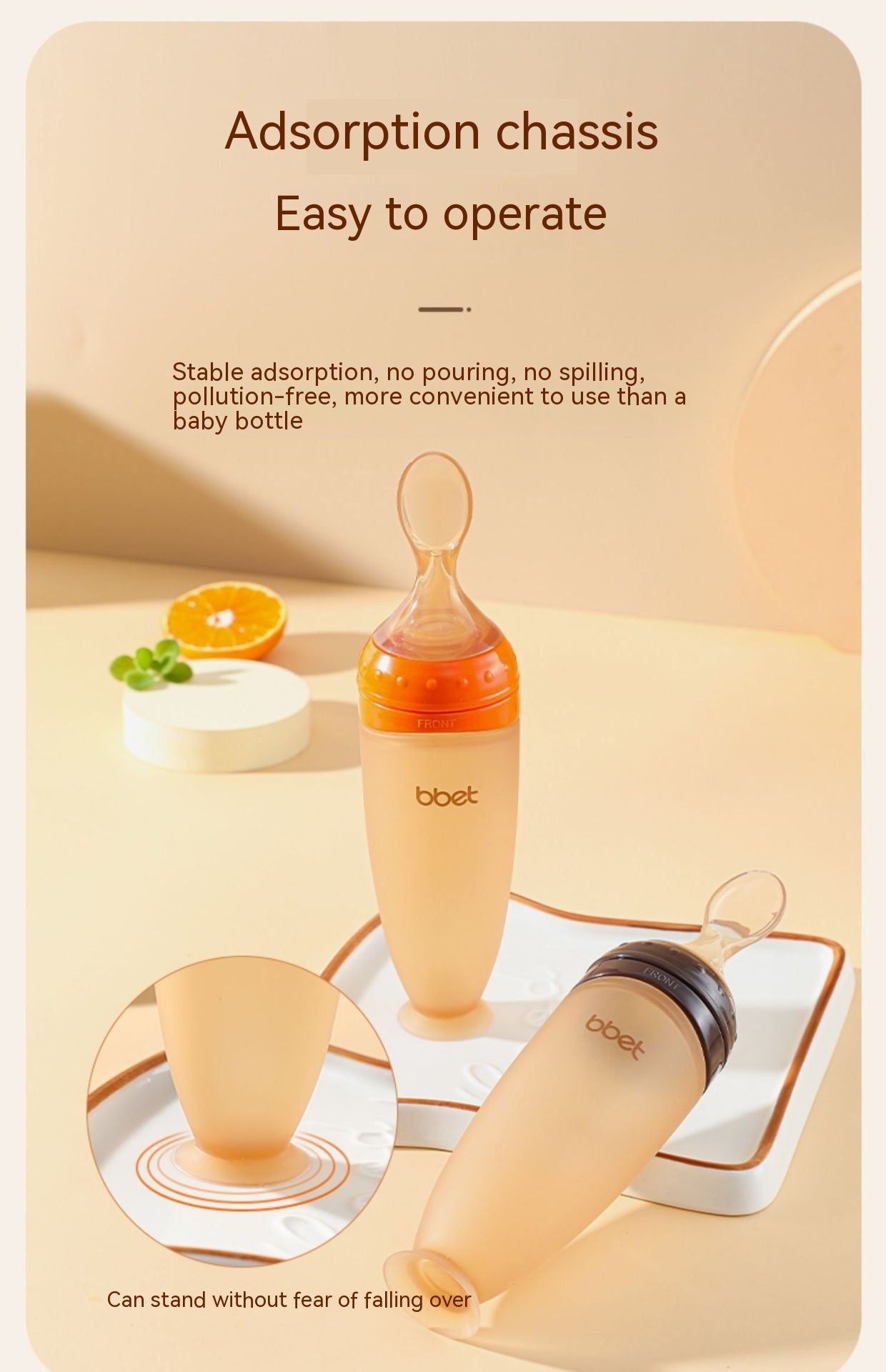 Baby Silicone Feeding Bottle Spoon – Soft Squeeze Rice Cereal Dispenser for Easy Infant Weaning