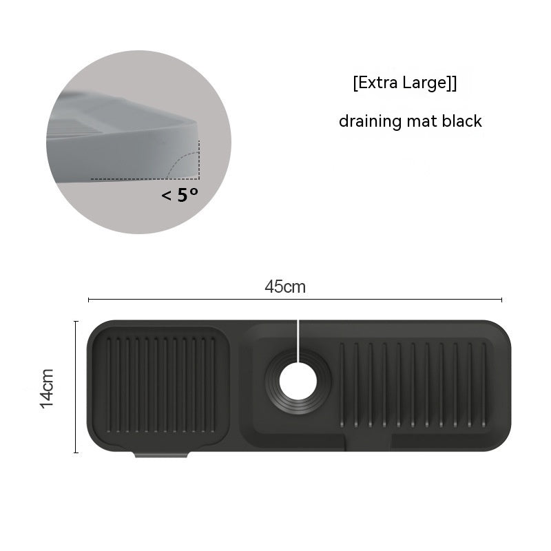 Silicone Faucet Splash Guard Mat – Waterproof Anti-Splash Drain Pad for Kitchen & Bathroom