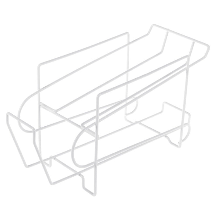Double-Layer Coke Can Storage Rack – Iron Kitchen Shelf for Desktop & Pantry Organization