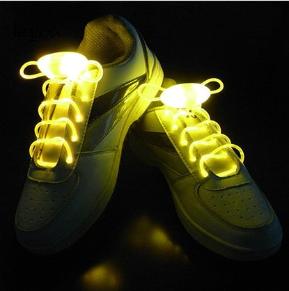 LED Glow Shoelaces for Trainers – Light-Up Sport Shoe Laces with Flashing Modes – Fibre Optic Bright Laces for Night Safety