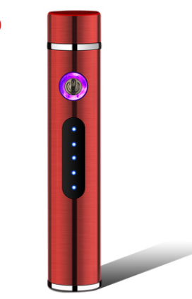 Cylindrical USB Electronic Cigarette Lighter – Compact Metal Design with USB Charging Cable