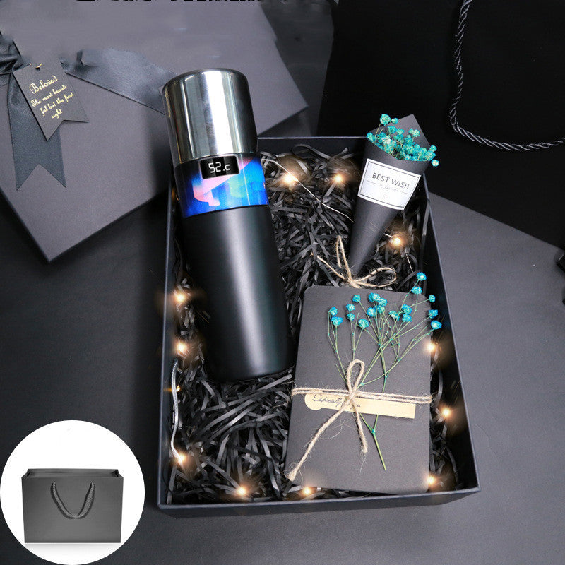 Smart Thermos Cup with Temperature Display – 55°C Fast Cooling Stainless Steel Vacuum Flask (340ml)
