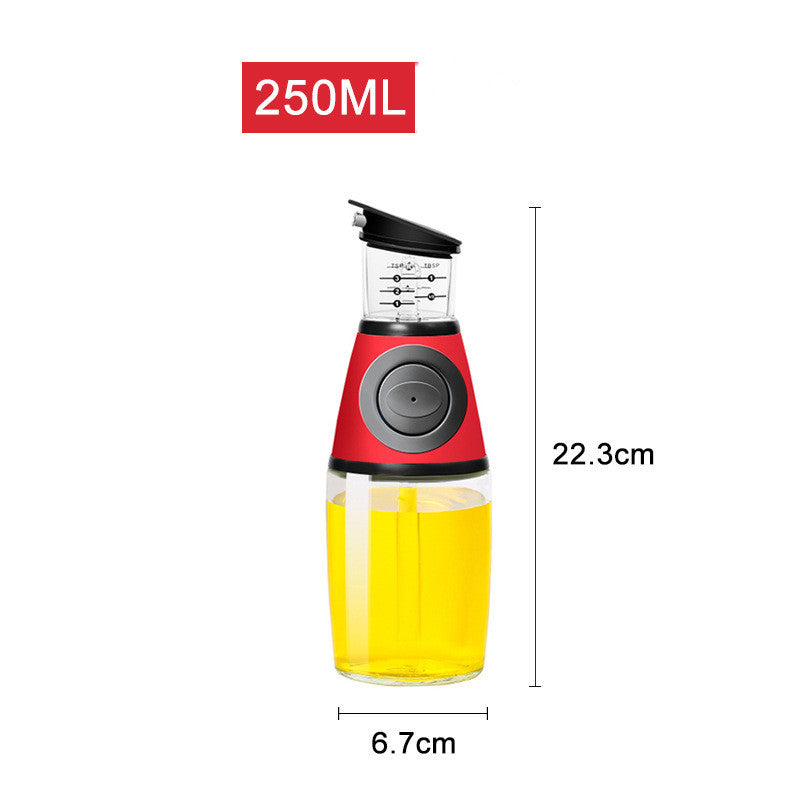 500ml Glass Oil Dispenser Bottle with Measurements – High White Glass for Soy Sauce, Vinegar & Cooking Oil