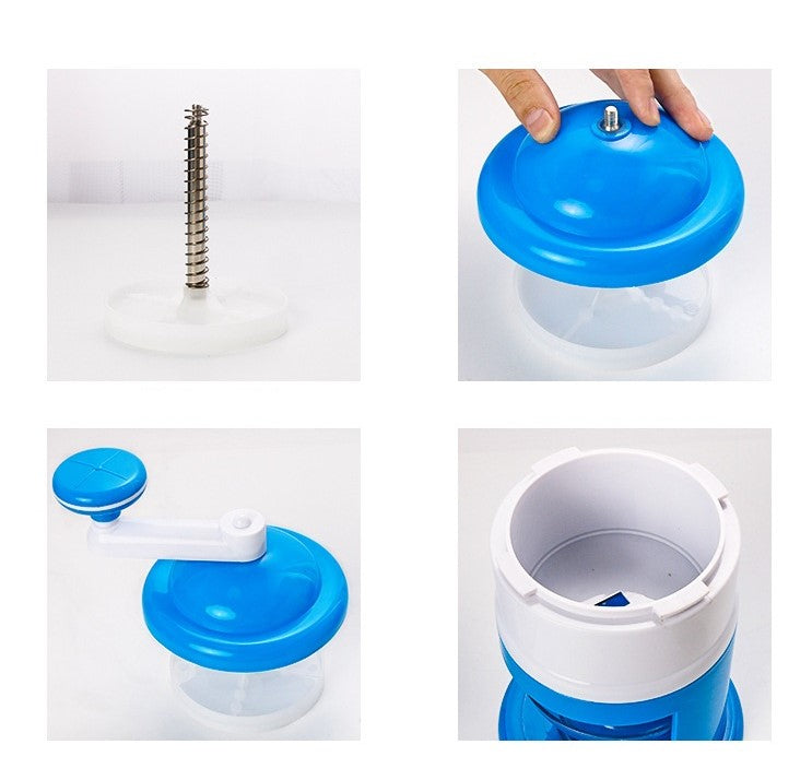 ChillMaster Household Mini Smoothie & Ice Crusher Machine - Hand-Cranked Shaved Ice Maker for Smoothies & Refreshing Treats