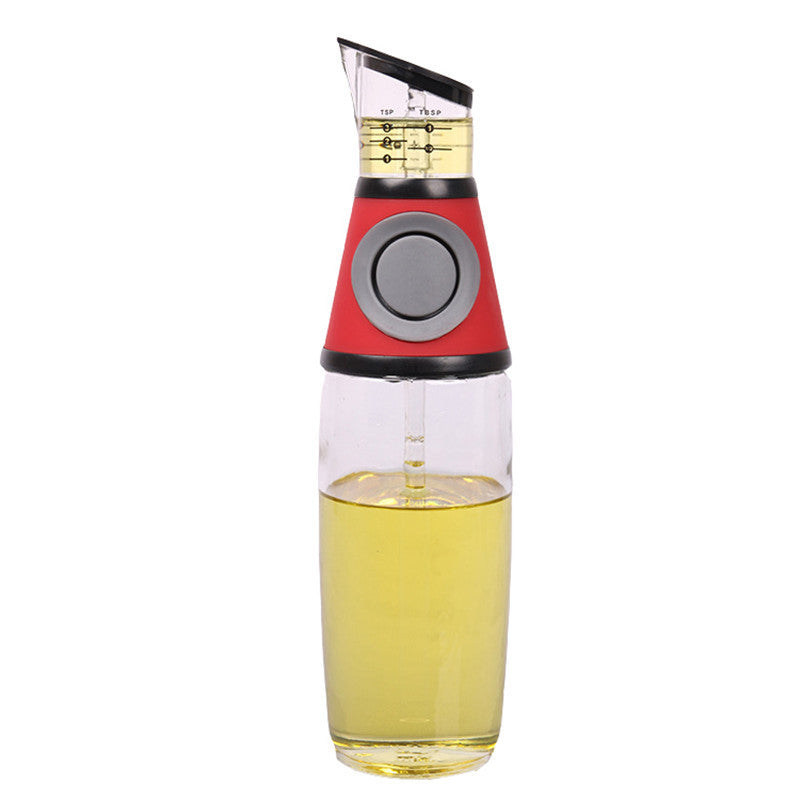 500ml Glass Oil Dispenser Bottle with Measurements – High White Glass for Soy Sauce, Vinegar & Cooking Oil