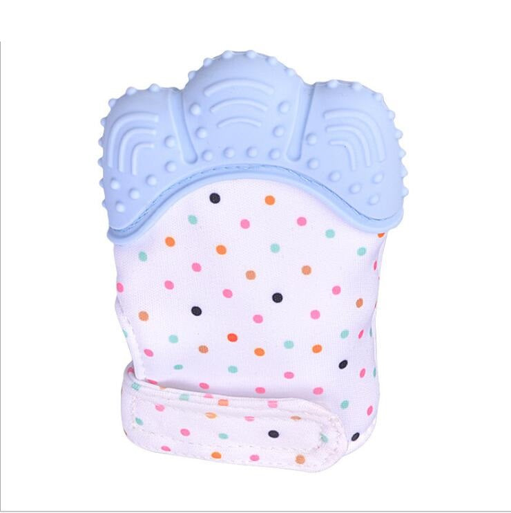 Baby Teether Silicone Molar Gloves with Sound Toys - Anti-Bite Relief for Infants