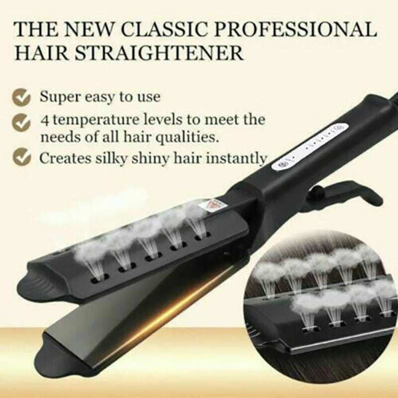 Tourmaline Ceramic Hair Straightener & Curling Iron | 2-in-1 Hair Styler for Smooth, Curly, & Straight Hair