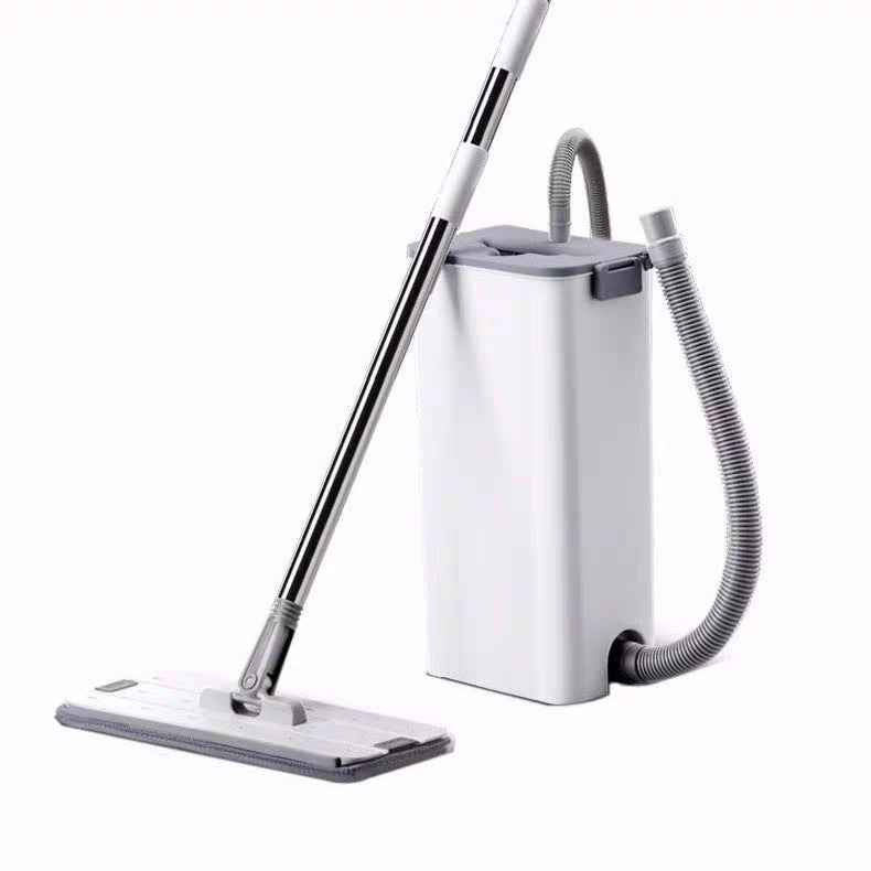360° Rotating Floor Mop and Bucket Set – Durable Aluminum Alloy Rod, Flat Mop with Superfine Microfiber Cloths