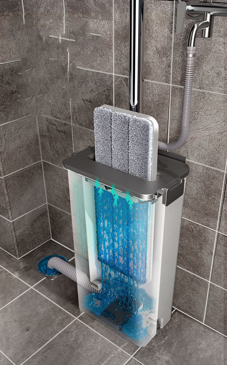 360° Rotating Floor Mop and Bucket Set – Durable Aluminum Alloy Rod, Flat Mop with Superfine Microfiber Cloths