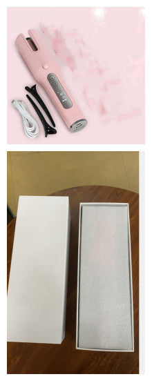 Wireless Automatic Hair Curler – USB Rechargeable, LCD Screen, Ceramic Heating, Anti-Frizz Styling Tool