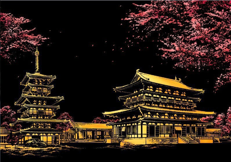 Creative City Night Scene Scratch Painting Kit | Colourful Urban Scratching Art