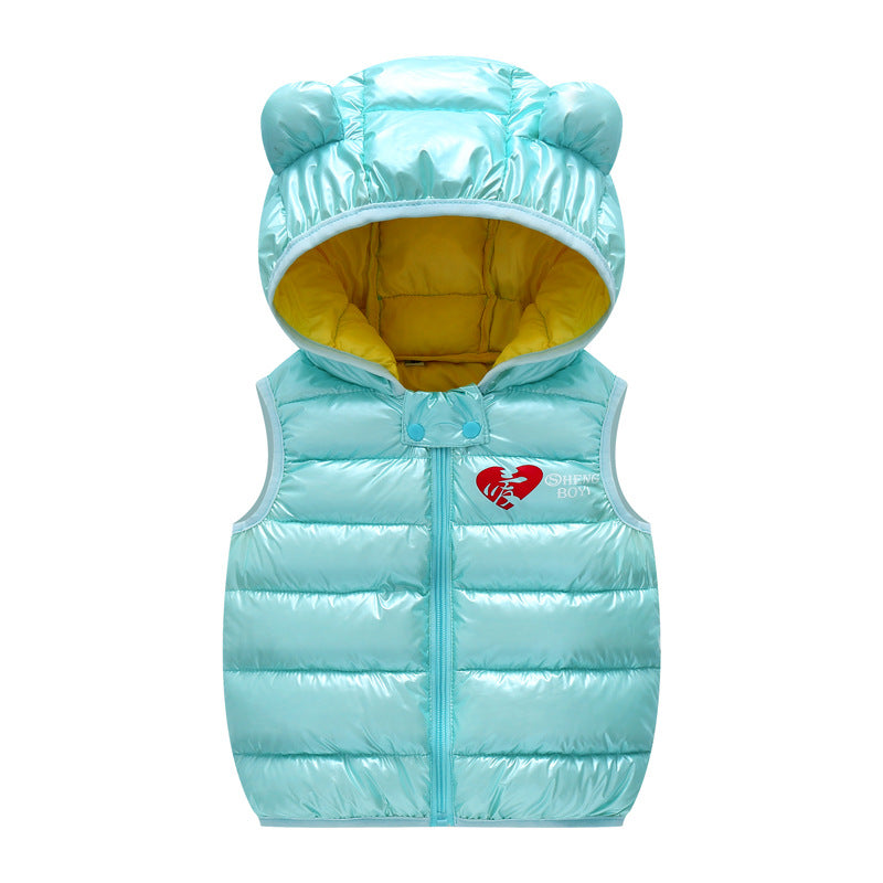 Children’s Warm Down Vest – Hooded Autumn Sleeveless Jacket for Boys and Girls | Winter Outerwear for Kids