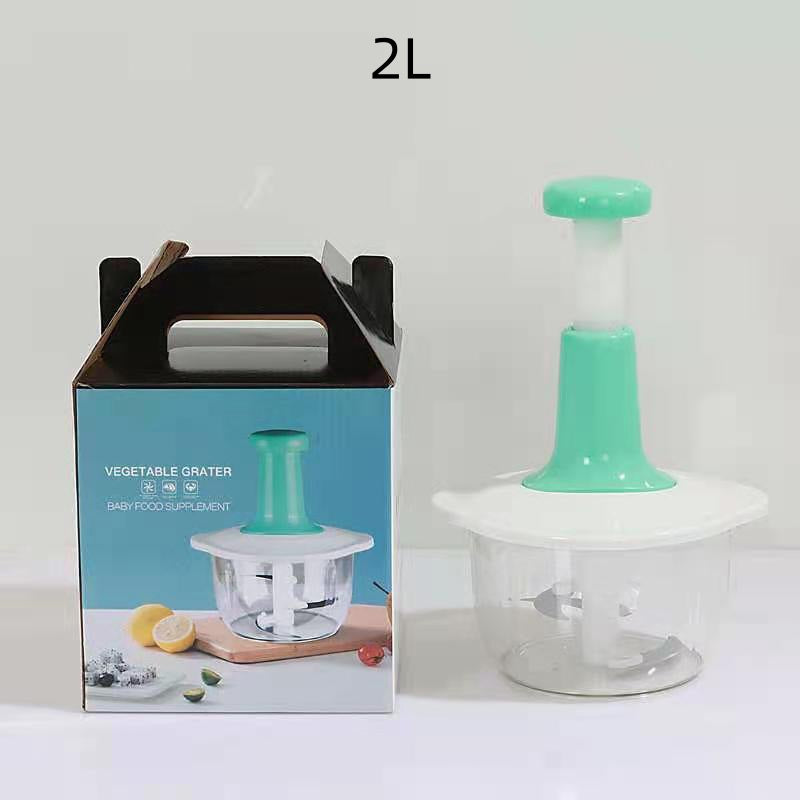 Multifunctional Manual Meat Grinder & Vegetable Chopper – 1.5L & 2L – Available in Green, Grey, Pink