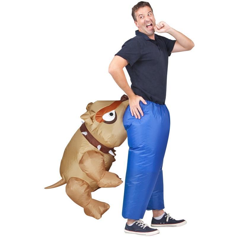 Hilarious Ride-On Inflatable Dinosaur Costume – Funny Chair Illusion Suit for Adults
