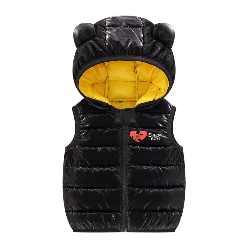 Children’s Warm Down Vest – Hooded Autumn Sleeveless Jacket for Boys and Girls | Winter Outerwear for Kids