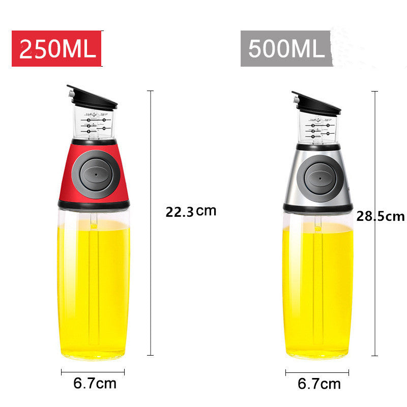 500ml Glass Oil Dispenser Bottle with Measurements – High White Glass for Soy Sauce, Vinegar & Cooking Oil