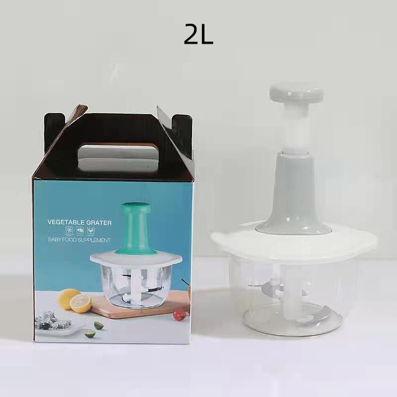 Multifunctional Manual Meat Grinder & Vegetable Chopper – 1.5L & 2L – Available in Green, Grey, Pink