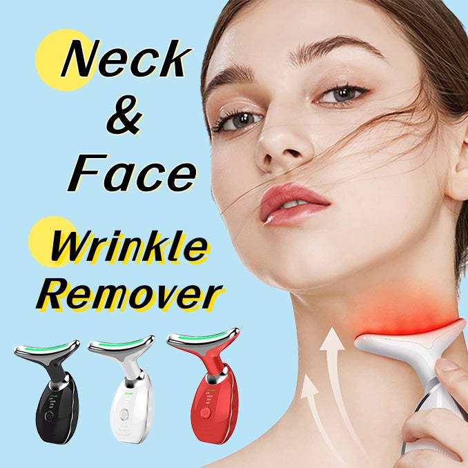 Neck Face Beauty Device – LED Photon Therapy Skin Tightening Massager for Anti-Wrinkle, Double Chin Reduction & Lifting – Portable Skin Care Tool for Face & Neck