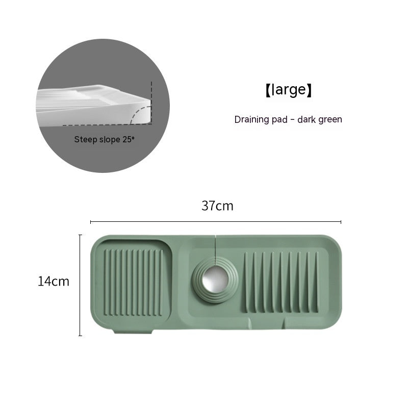 Silicone Faucet Splash Guard Mat – Waterproof Anti-Splash Drain Pad for Kitchen & Bathroom