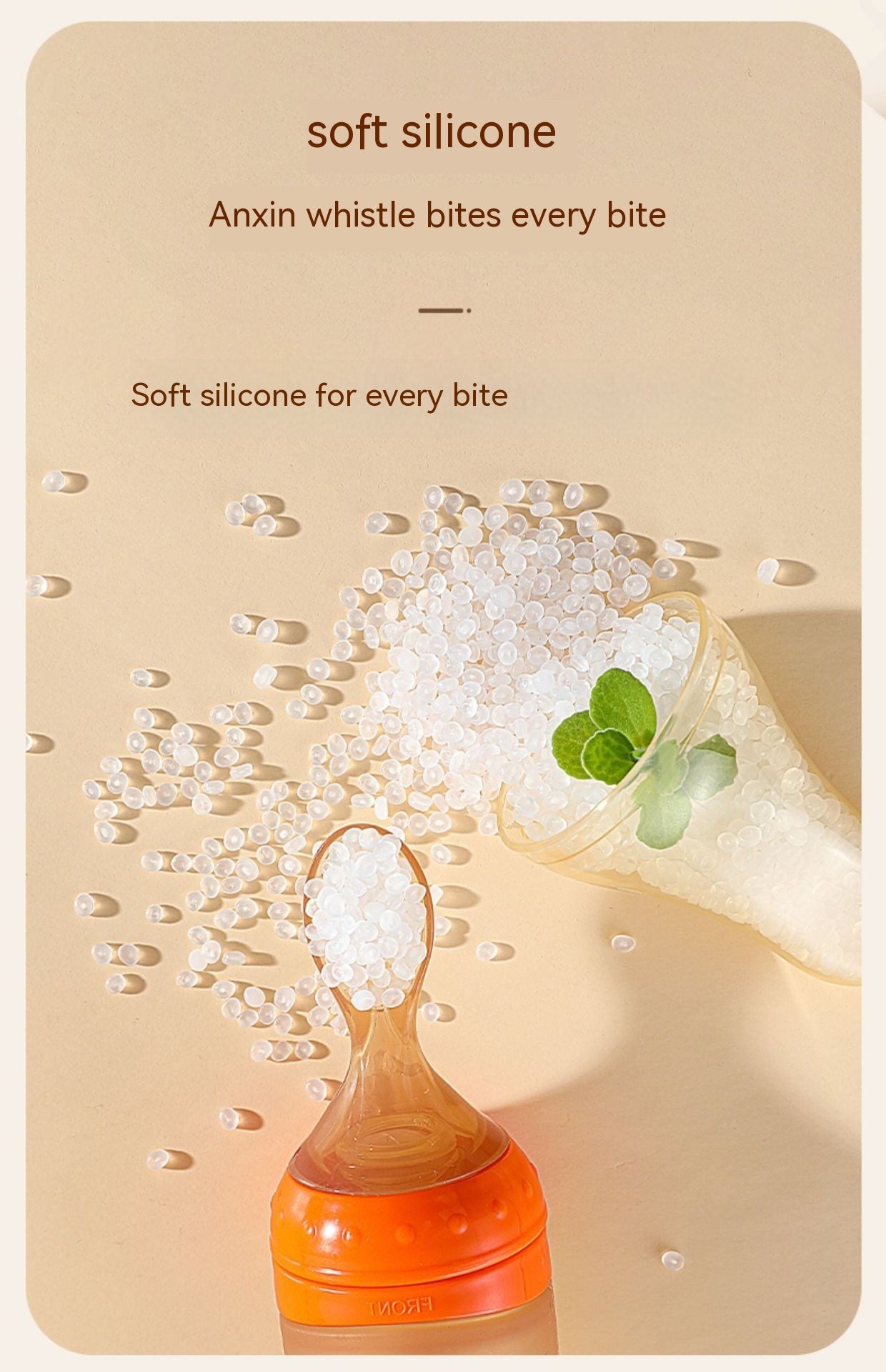 Baby Silicone Feeding Bottle Spoon – Soft Squeeze Rice Cereal Dispenser for Easy Infant Weaning
