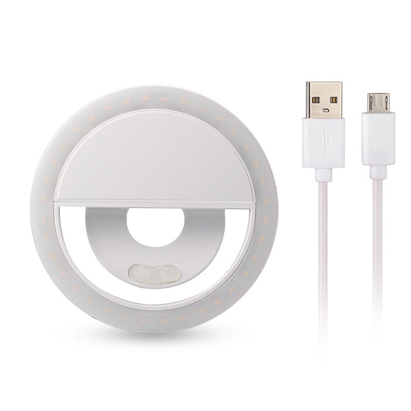 USB Rechargeable Mobile Phone Fill Light – RK12 Selfie & Beauty Ring Light for Professional Shots