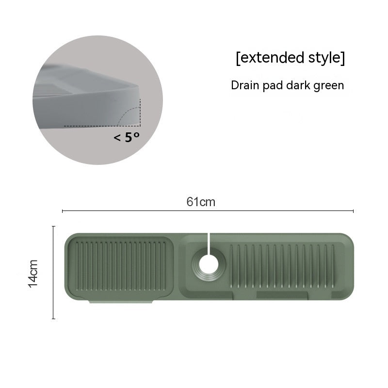 Silicone Faucet Splash Guard Mat – Waterproof Anti-Splash Drain Pad for Kitchen & Bathroom