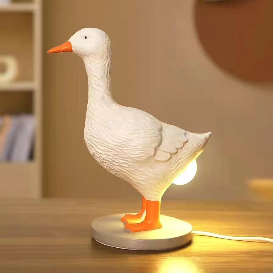 Modern Resin Duck Lamp - Cute Glowing Duck Statue for Home & Festival Decor