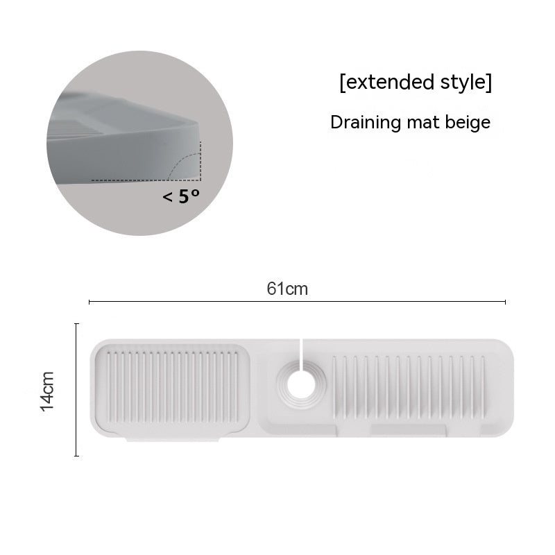 Silicone Faucet Splash Guard Mat – Waterproof Anti-Splash Drain Pad for Kitchen & Bathroom