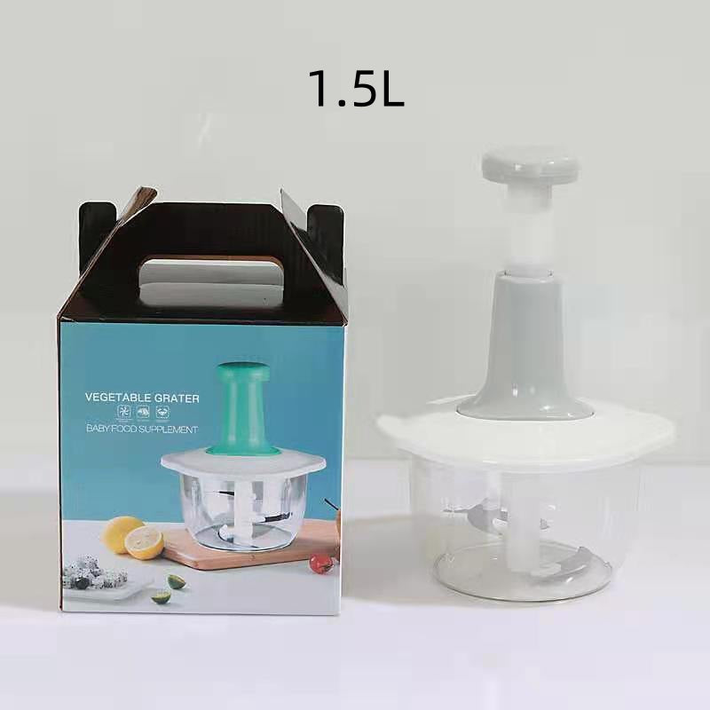 Multifunctional Manual Meat Grinder & Vegetable Chopper – 1.5L & 2L – Available in Green, Grey, Pink