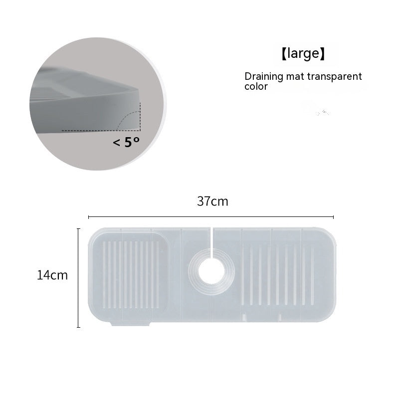 Silicone Faucet Splash Guard Mat – Waterproof Anti-Splash Drain Pad for Kitchen & Bathroom