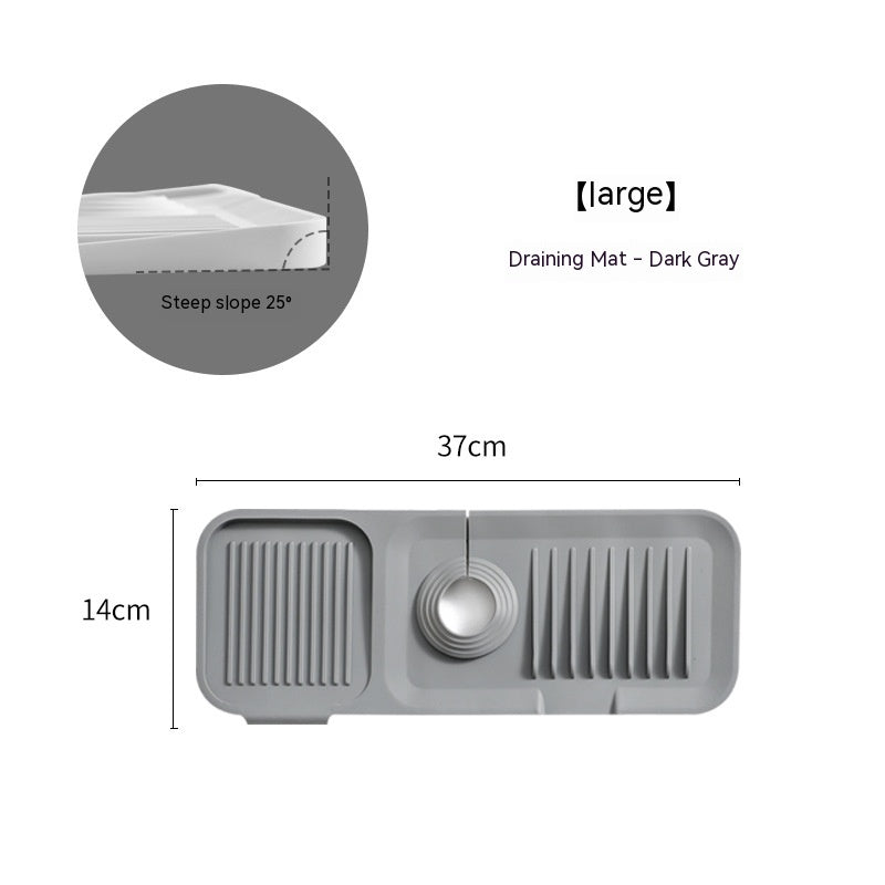 Silicone Faucet Splash Guard Mat – Waterproof Anti-Splash Drain Pad for Kitchen & Bathroom