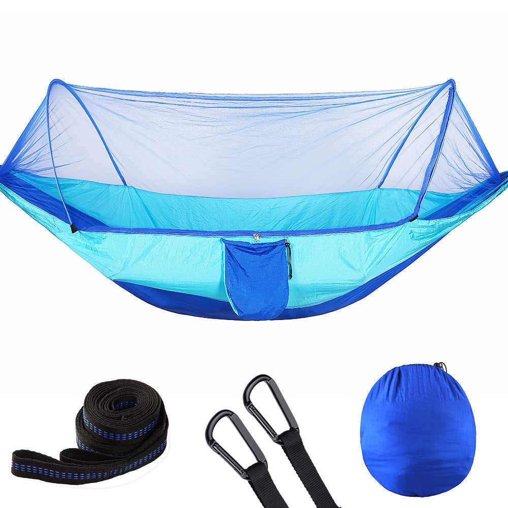 Fully Automatic Pop-Up Hammock with Mosquito Net – Portable, Foldable, Outdoor Camping Bed