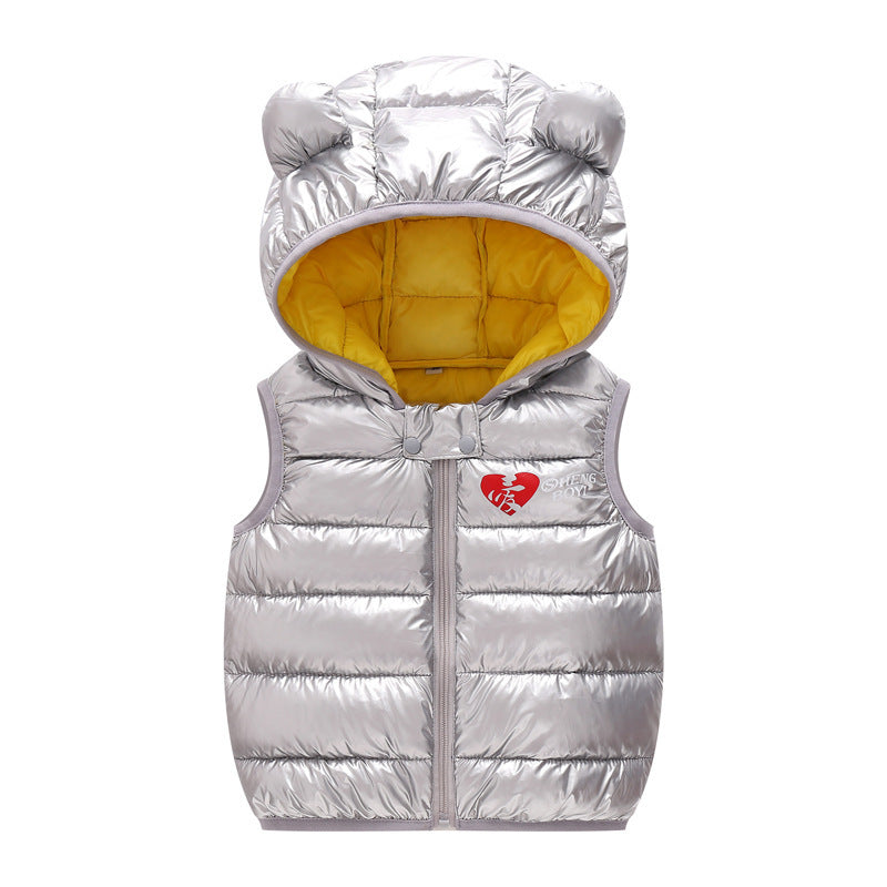 Children’s Warm Down Vest – Hooded Autumn Sleeveless Jacket for Boys and Girls | Winter Outerwear for Kids