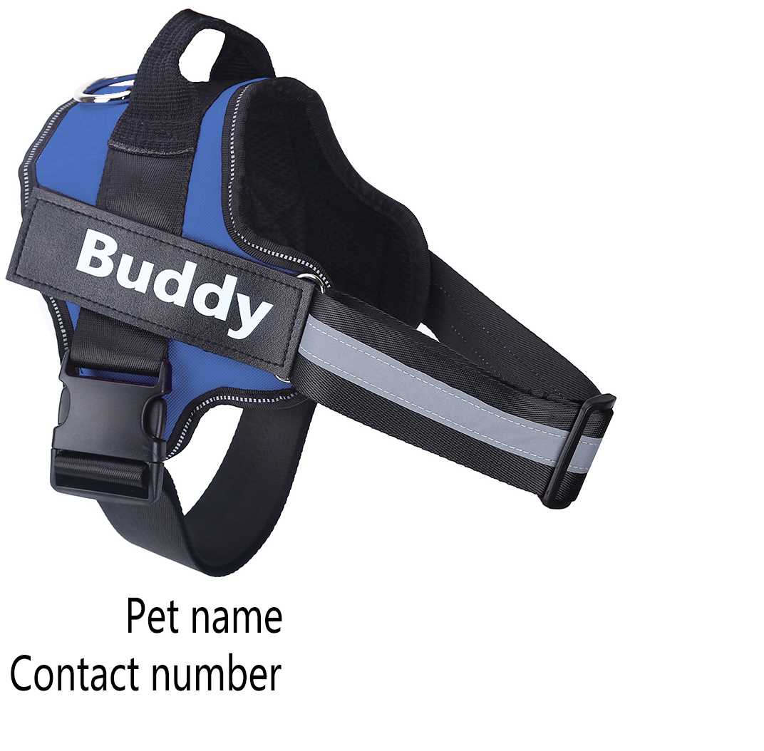 Personalised No-Pull Dog Harness – Reflective, Adjustable & Breathable Vest for Small to Large Dogs