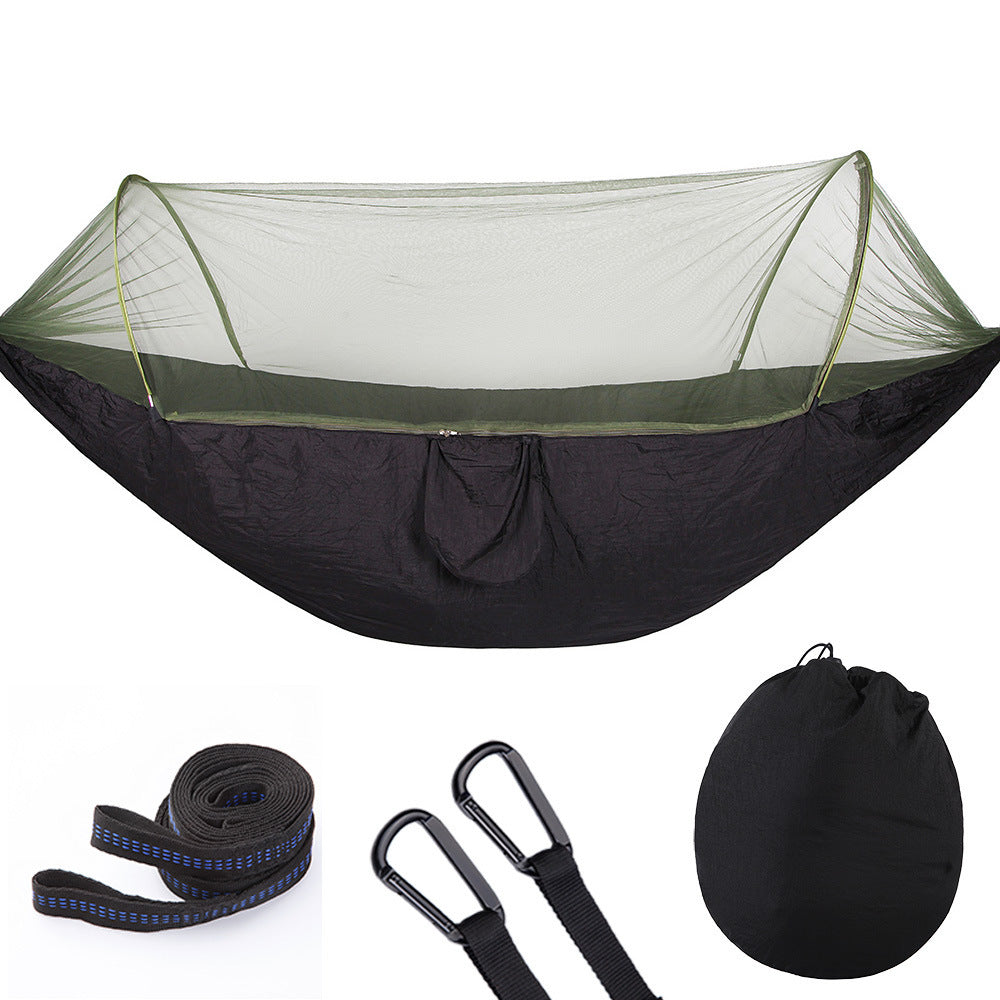 Fully Automatic Pop-Up Hammock with Mosquito Net – Portable, Foldable, Outdoor Camping Bed