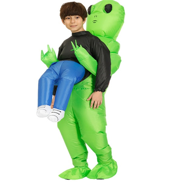 Hilarious Ride-On Inflatable Dinosaur Costume – Funny Chair Illusion Suit for Adults