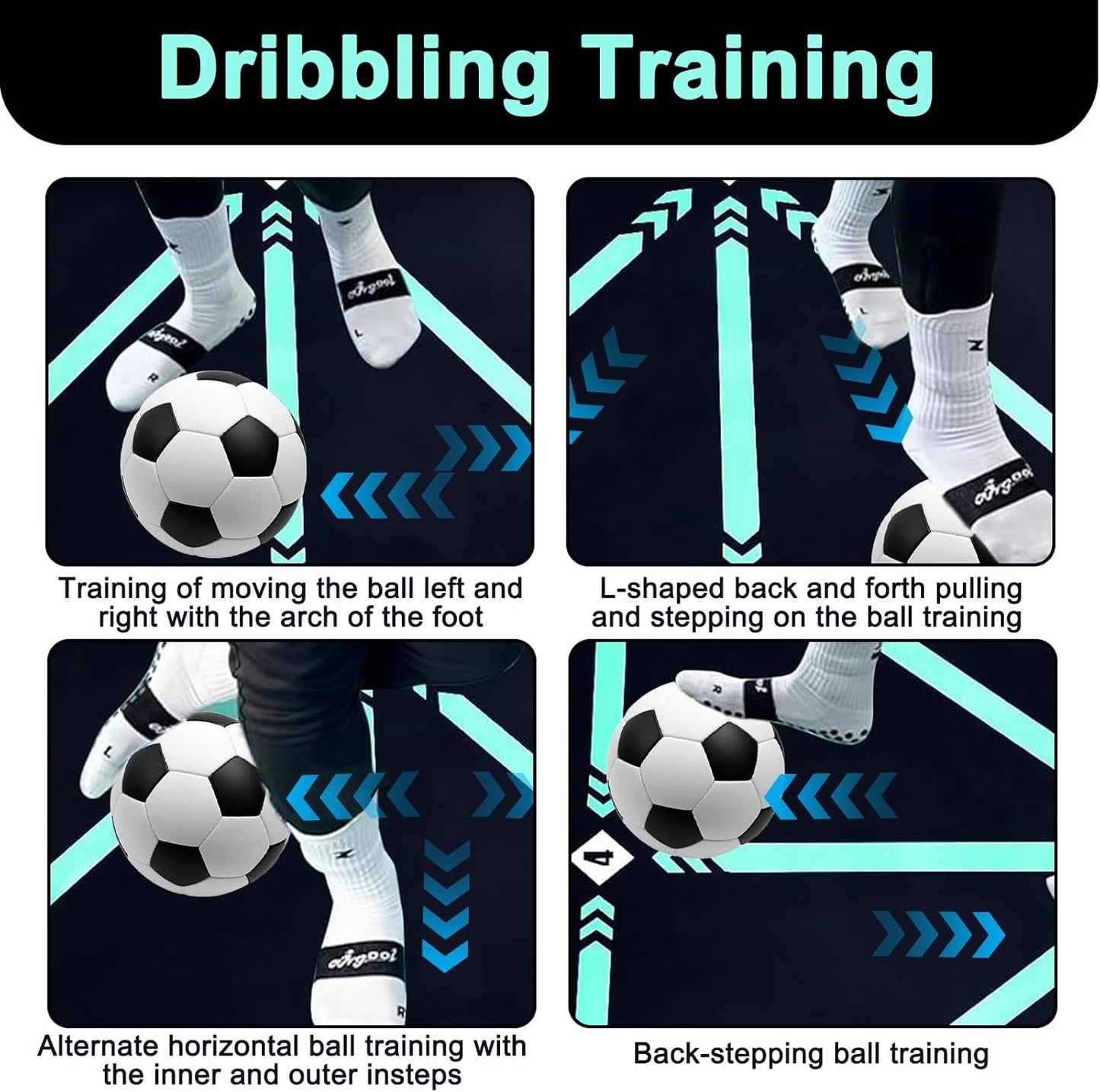 Soccer Football Training Mat Carpet Non-Slip for Kids & Adults – Solo Practice & Ball Control