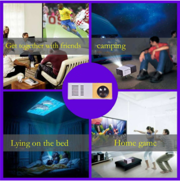 Mini LED Projector 1080P HD Portable Home Theatre Projector - HDMI, USB, AV, VGA, SD Card, 3000lm, Remote & Accessories Included
