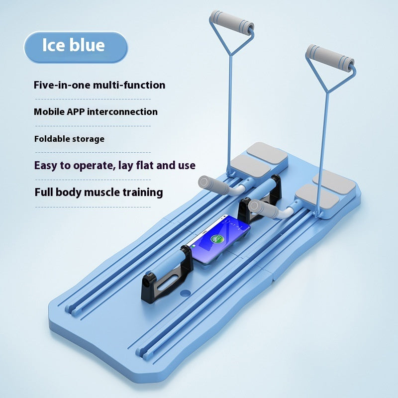 5-in-1 Fitness Board Upgrade | Multi-Functional Abdominal Wheel for Home Workouts – Blue or Pink
