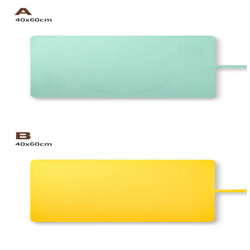 Non-Slip Silicone Dough Rolling Pad for Baking & Kneading – Large Size, Available in Yellow, Green, and Pink