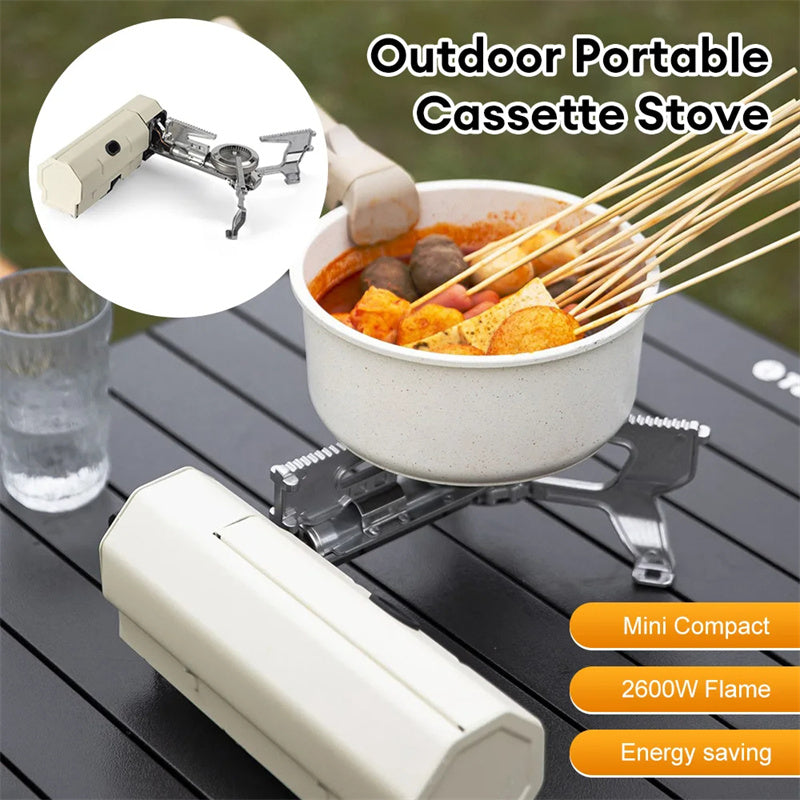 Portable Camping Gas Stove - Folding Outdoor Grill for Hiking, BBQ, Travel, and Cooking