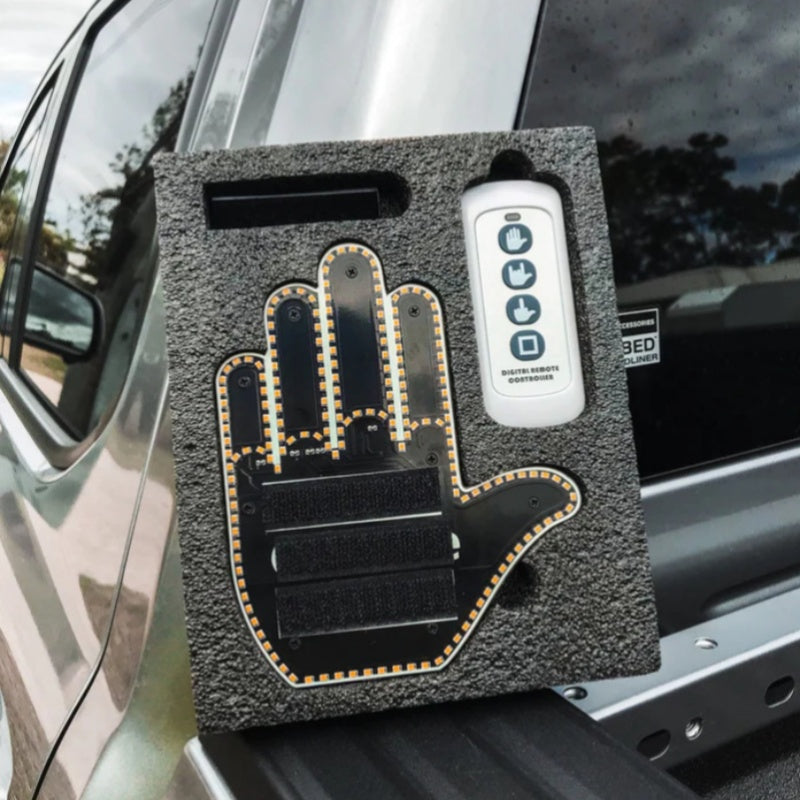 Funny LED Gesture Light for Cars | Illuminated Middle Finger Gesture with Remote Control
