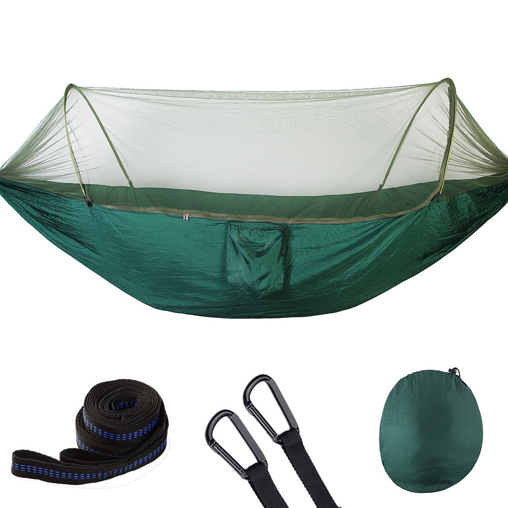 Fully Automatic Pop-Up Hammock with Mosquito Net – Portable, Foldable, Outdoor Camping Bed