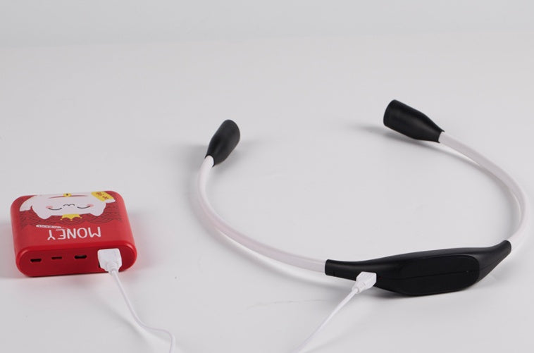 USB Dimmer Book Light – Handsfree LED Neck Reading Lamp with Adjustable Brightness, Flexible 360° Arm, and USB Rechargeable Battery