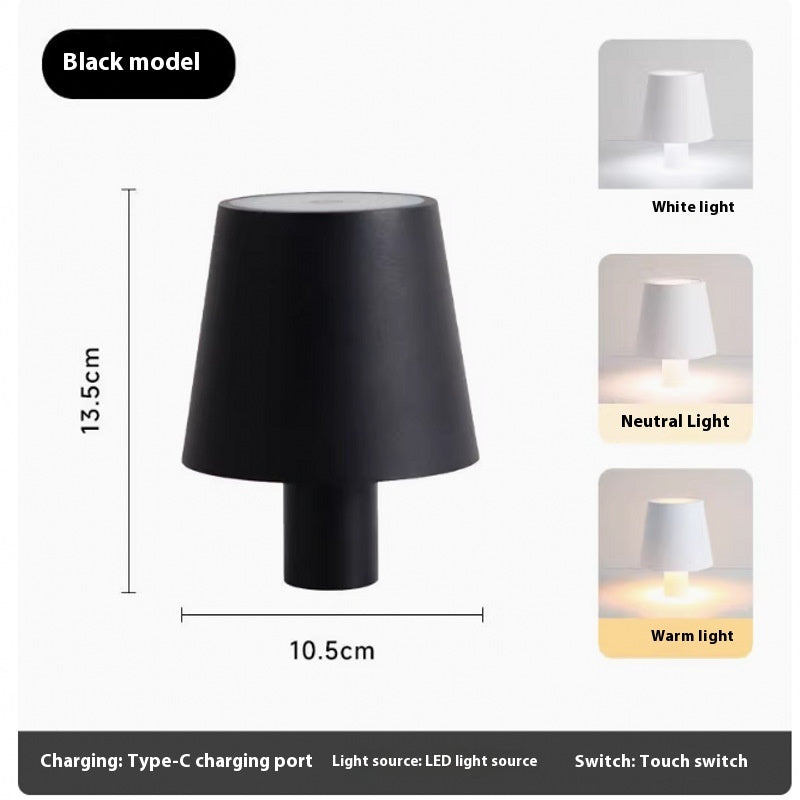 Creative LED Wine Bottle Table Lamp – Rechargeable & Dimmable Headlight