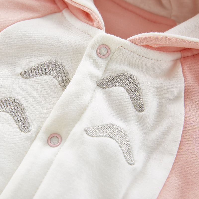Hooded Cotton Padded Baby Romper | Thick Warm Onesie for Newborns and Infants