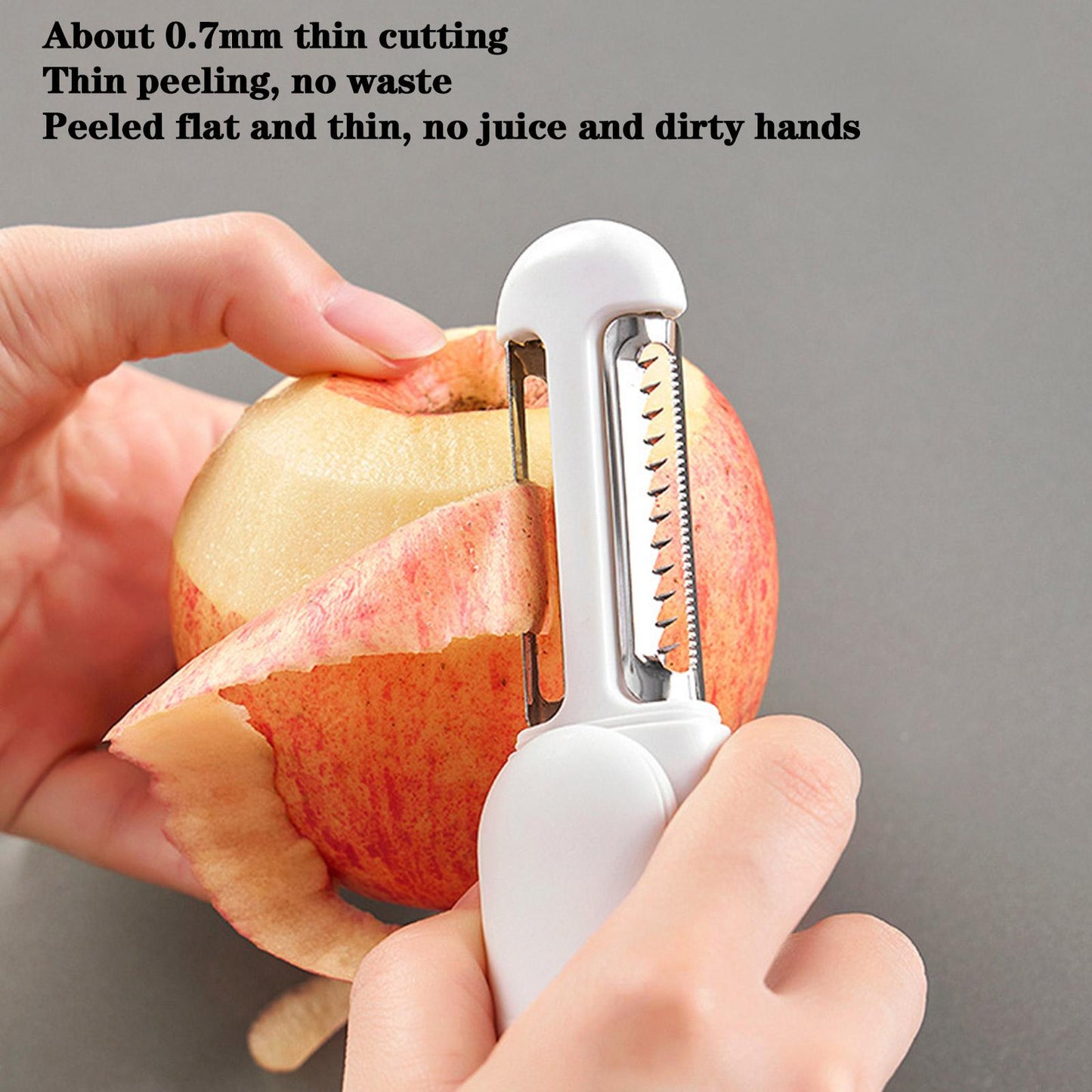 360° Rotating Stainless Steel 3-in-1 Peeler & Grater – Multipurpose Kitchen Gadget for Effortless Peeling, Shredding & Slicing