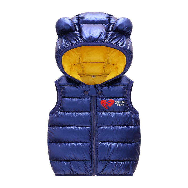 Children’s Warm Down Vest – Hooded Autumn Sleeveless Jacket for Boys and Girls | Winter Outerwear for Kids